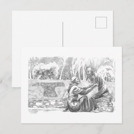 St. Francis and the Leper ポストカード (正面/裏面)