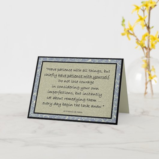 St Francis de Salesの引用文の感動的なカード カード (黄色い花)