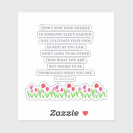 St Francis De Sales引用文シール シール