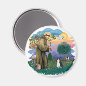 St Francis (ff) – 白黒猫 マグネット (正面/裏面)