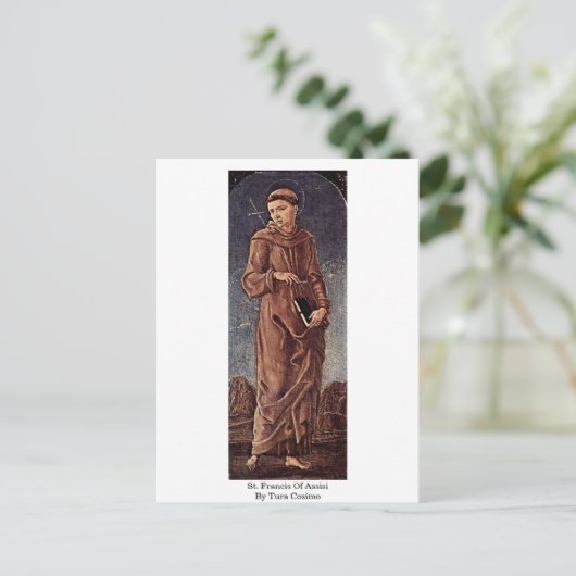 St. Francis Of Assi By Tura Cosimo ポストカード (スタンド正面)