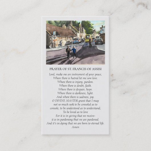 St. Francis of Assisi Bruges Violet Yellow Blue 名刺 (正面)