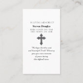 St Francis of Assisi in Red Orange Blue Prayer 名刺 (裏面)