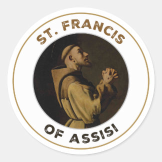 St. Francis of Assisi Pray for Us ラウンドシール