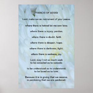 St Francis of Assisi prayer ポスター