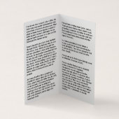 St Francis of Assisi prayer card 名刺 (内部)