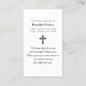 St. Francis of Assisi Purple Green Orange Prayer 名刺 (裏面)