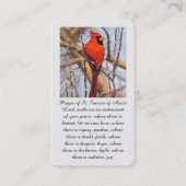 St. Francis of Assisi Red Cardinal Bird 名刺 (正面)