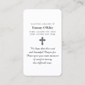 St. Francis of Assisi Red Cardinal Bird 名刺 (裏面)