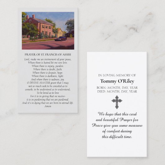 St. Francis of Assisi Red Yellow Blue Green 名刺 (正面/裏面)