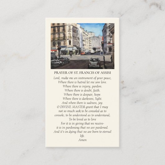 St. Francis of Paris Red Violet Yellow Blue 名刺 (正面)