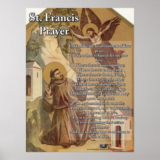St. Francis Prayer ポスター (正面)