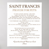St. Francis Prayer for Pets ポスター (正面)