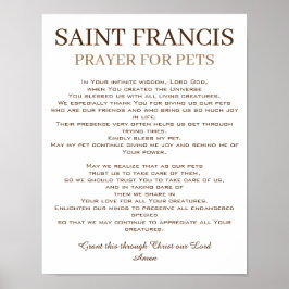 St. Francis Prayer for Pets ポスター