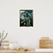 St. Francis Receiving the Stigmata (キャンバス上の油) ポスター (キッチン)