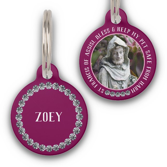 St Francis Safe Pet Protector Name Photo Custom ペット　ネームタグ (クリエイターアップロード済み)