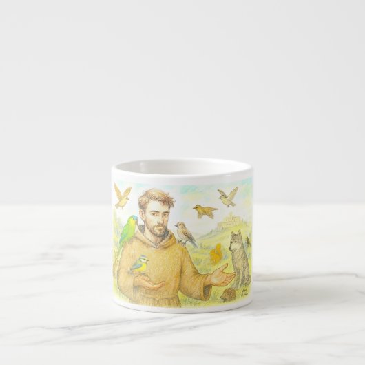 St. Francis - the sermon to the birds and animals エスプレッソカップ (正面)