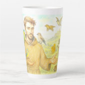 St. Francis - the sermon to the birds and animals カフェラテマグ (正面)