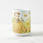 St. Francis - the sermon to the birds and animals コーヒーマグカップ (中央)