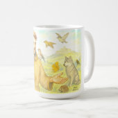 St. Francis - the sermon to the birds and animals コーヒーマグカップ (正面右)