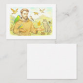 St. Francis - the sermon to the birds and animals 名刺 (正面/裏面)