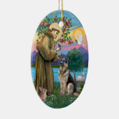 St Francis (W) – ドイツの羊飼い(C) セラミックオーナメント (右)