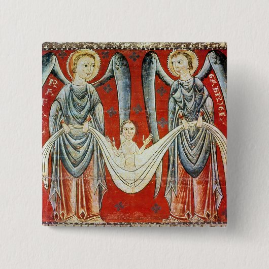 St GabrielおよびSt. Raphael、c.1200 缶バッジ (正面)