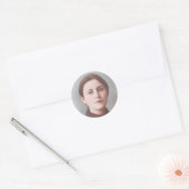 St. Gemma Galgani Round Catholic Stickers ラウンドシール (封筒)