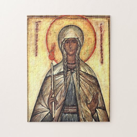 St. Genevieve of Paris Orthodox Christian Icon ジグソーパズル (縦)
