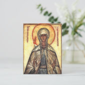 St. Genevieve of Paris Orthodox Christian Icon ポストカード (スタンド正面)