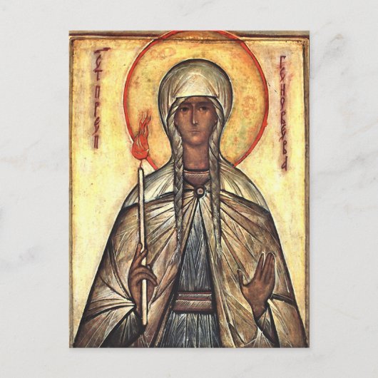 St. Genevieve of Paris Orthodox Christian Icon ポストカード (正面)