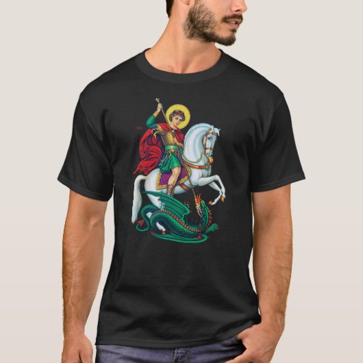 St. George and the Dragon England Catholic Saints  Tシャツ (正面)
