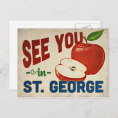 St. George Utah Apple – ヴィンテージ・トラベル ポストカード (正面/裏面)