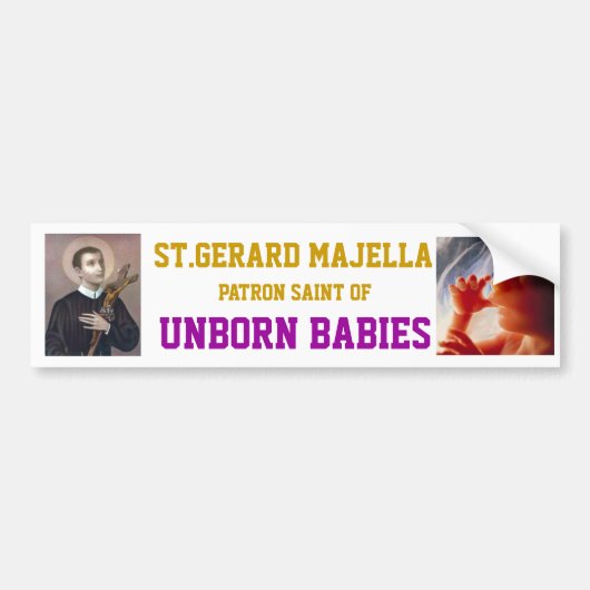 ST. GERARD MAJELLA バンパーステッカー (正面)