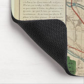 St Germainの鉄道へのパリの地図、 マウスパッド (コーナー)