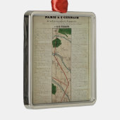 St Germainの鉄道へのパリの地図、 メタルオーナメント (右)