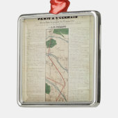 St Germainの鉄道へのパリの地図、 メタルオーナメント (左)