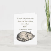 St. Gertrude Of Nivelles Cat Quote Card  カード (正面)