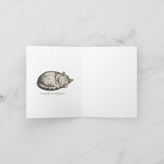 St. Gertrude Of Nivelles Cat Quote Card  カード (内部)