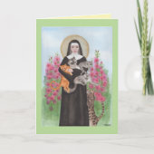 St. Gertrude Pattern of Cats Greeting誕生日 カード (正面)