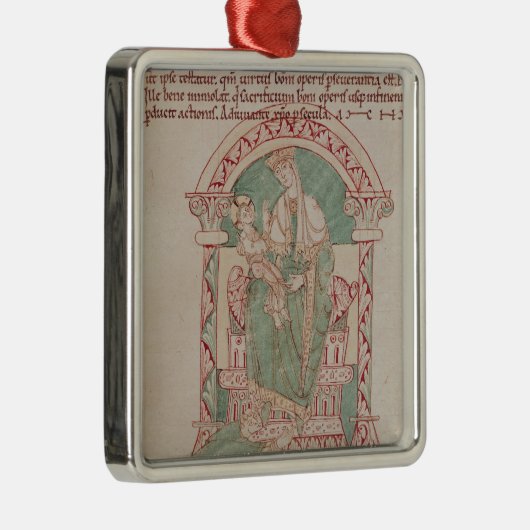 St Gregoryを持つヴァージンそして子供素晴らしいの メタルオーナメント (右)