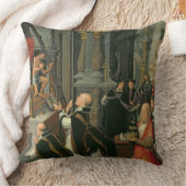 St Gregory (キャンバスの油)の固まり クッション (ブランケット)