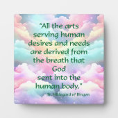 St Hildegard of Bingen引用文プラークw/Easel フォトプラーク (正面)