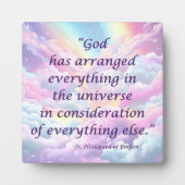 St Hildegard of Bingen引用文プラークw/Easel フォトプラーク (正面)