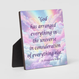 St Hildegard of Bingen引用文プラークw/Easel フォトプラーク