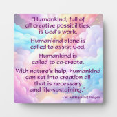 St Hildegard of Bingen引用文プラークw/Easel フォトプラーク (正面)