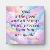 St Hildegard of Bingen引用文プラークw/Easel フォトプラーク (正面)