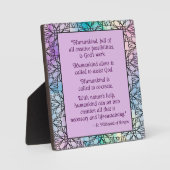 St Hildegard of Bingen引用文プラークw/Easel フォトプラーク (正面)