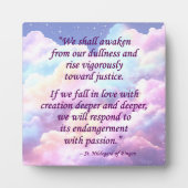 St Hildegard of Bingen引用文プラークw/Easel フォトプラーク (正面)