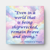 St Hildegard of Bingen引用文プラークw/Easel フォトプラーク (正面)